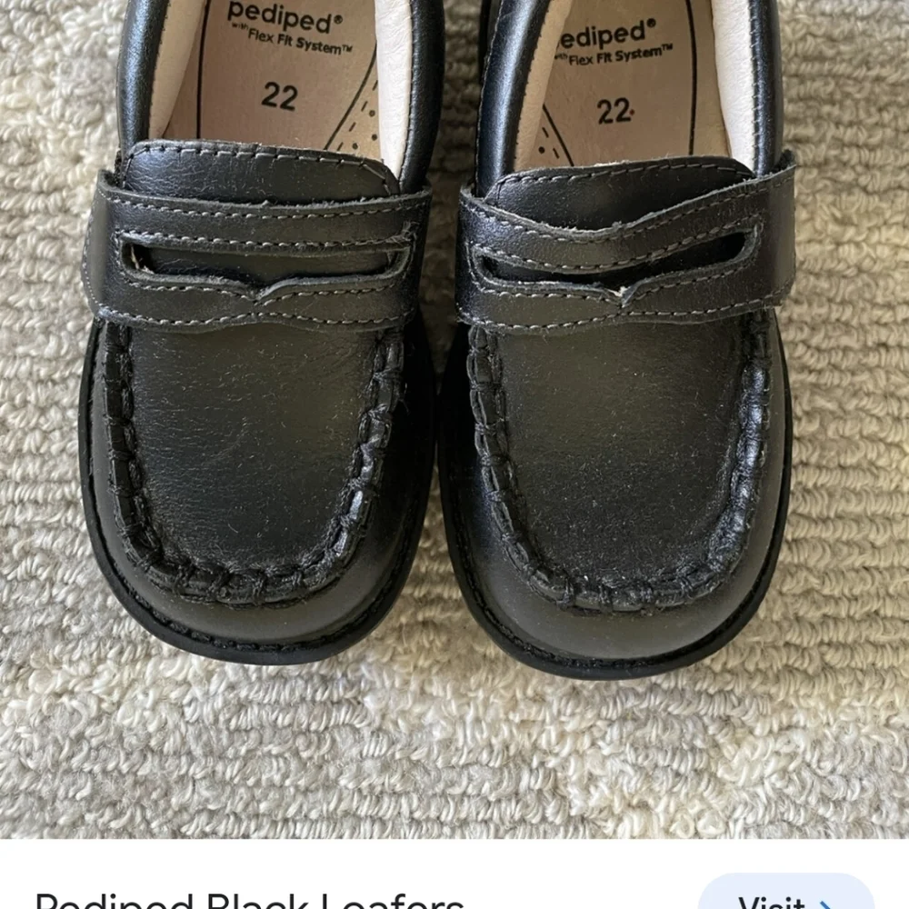 PEDIPED FLEX Fix System toddler Loafer 5.5 Black‎